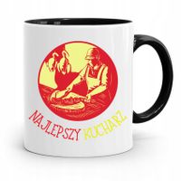 Kubek Czarny Dla Najlepszego Kucharza Kucharki Z Nadrukiem Ze Zdjęciem