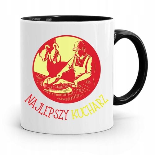 Kubek Czarny Dla Najlepszego Kucharza Kucharki Z Nadrukiem Ze Zdjęciem na Arena.pl