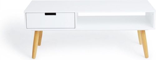 KOMODA Szafka RTV Kredens Regał na Telewizor z Szufladą BIAŁY na Arena.pl