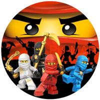 Opłatek na tort Lego Ninja Ninjago Klocki Tekst Gratis