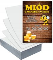 Ulotki A4 reklamowe firmowe MIÓD PASIEKA GOTOWY PROJEKT GRATIS 5000 szt