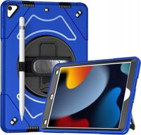 Etui do iPad 9/8/7 10.2" z Podstawką i Paskiem na Ramię Niebieskie