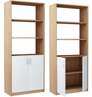 Regał MARK R007 180x74x35 cm Dąb Sonoma - Biały 180x74x35 cm