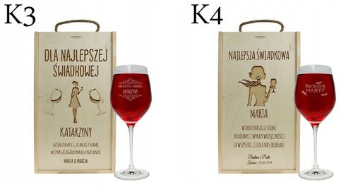 PUDEŁKO NA ALKOHOL PODZIĘKOWANIE DLA ŚWIADKOWEJ ŚWIADKA GRAWER PREZENT na Arena.pl