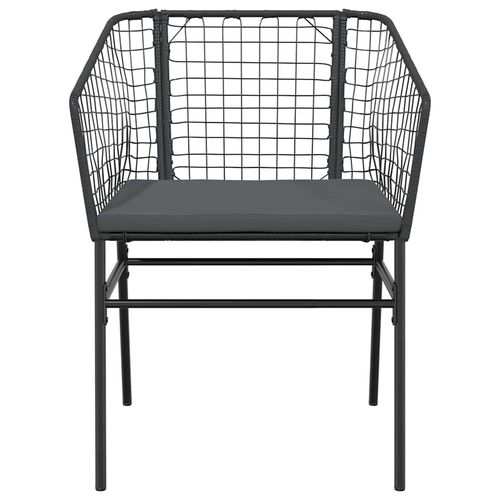 5-cz. zestaw mebli ogrodowych z poduszkami, czarny polirattan na Arena.pl