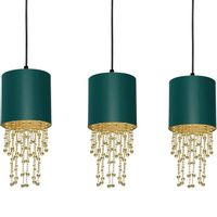 LAMPA wisząca ALMERIA MLP64500 Milagro abażurowa OPRAWA crystal glamour zwis zielony złoty