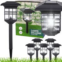 5 x Lampa solarna 34cm LED ZESTAW do ogrodu WBIJANA OGRODOWA czujnik