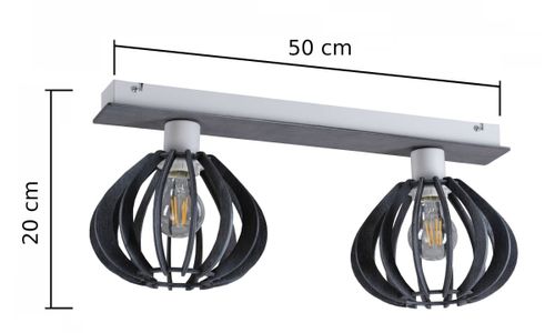 Lampa sufitowa 2xE27 NICOLETA GREY 832 na Arena.pl