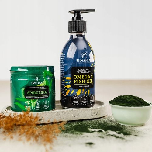 HOLISTA Olej OMEGA 3 Fish Oil dla Psa KOTA KWASY OMEGA EPA DHA BARF 100ml na Arena.pl