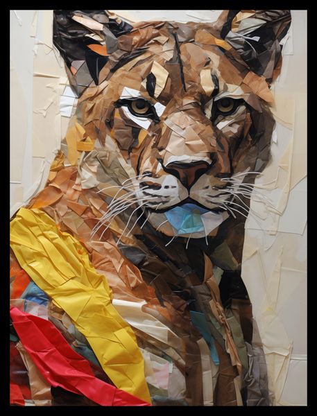 Plakat 30x40cm Papierowy Tygrys zdjęcie 2