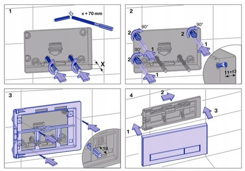 Przycisk spłukujący do WC Kk-Pol CERSANIT LINK AQUA M08 biały na Arena.pl