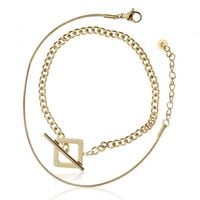 bransoletka stal chirurgiczna platerowana złotem bst1091