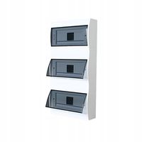 ROZDZIELNICA NATYNKOWA IP40 3x12 RN FALA 7.6 OPATÓWEK BIAŁA DRZWI TRANS.