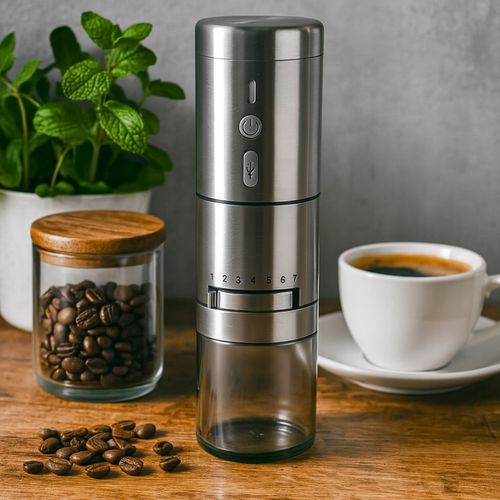 MŁYNEK DO KAWY ELEKTRYCZNY AKUMULATOROWY USB C MŁYNEK DO KAWY ZARNOWY na Arena.pl