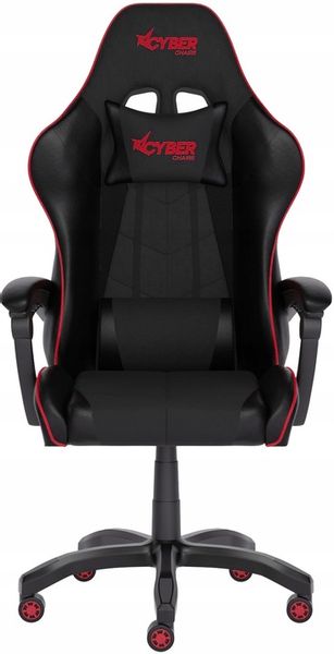 FOTEL GAMINGOWY CYBER CHAIRS SELECT RED - CZARNY - BIUROWY zdjęcie 6