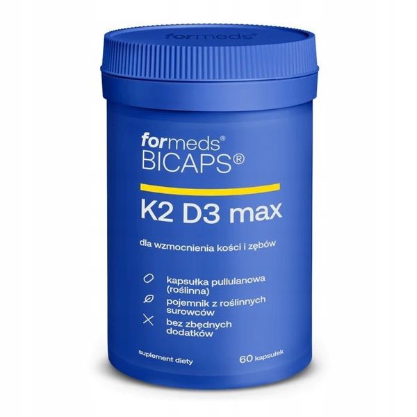 BICAPS K2 D3 MAX *60 kapsułek - stawy, odporność, kości zdjęcie 1