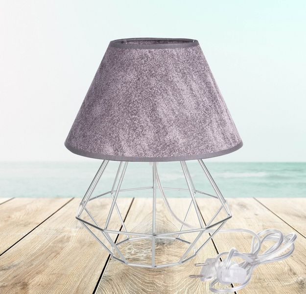 Lampka nocna 1xE27 PATI SILVER/GREY zdjęcie 2