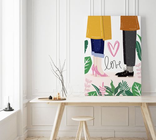 Plakat ilustracja love 61x91 cm na Arena.pl