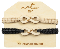 Bransoletki dla pary grawer ZNAK NIESKOŃCZONOŚCI NATU