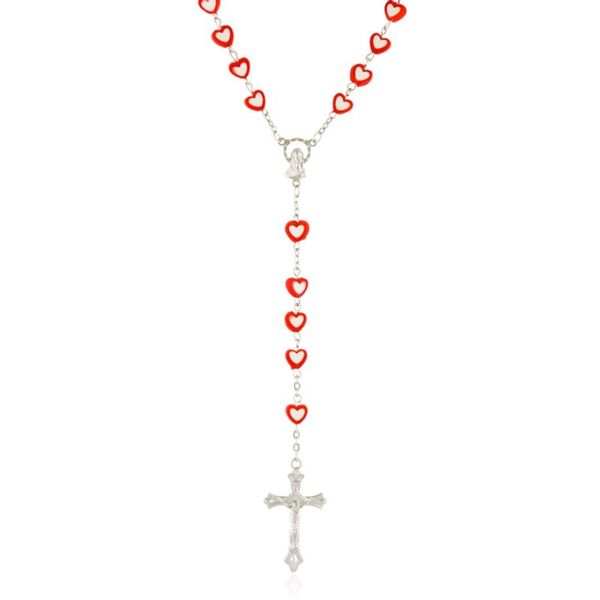 Różaniec czerwone serduszka zdjęcie 1