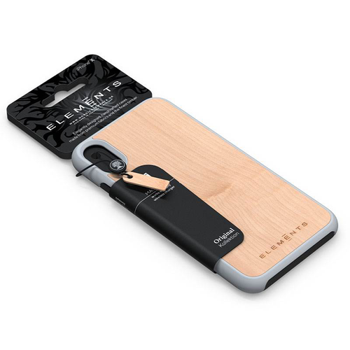 Drewniane etui do iPhone Xs / X (Light Grey) na Arena.pl