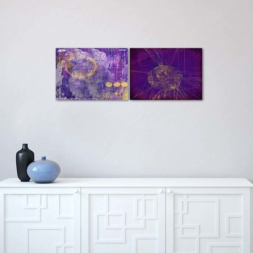 Deco Panel, Fioletowa abstrakcja 3 60x40 na Arena.pl