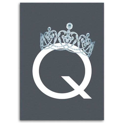 Deco Panel, Litera Q jak queen 50x70 na Arena.pl