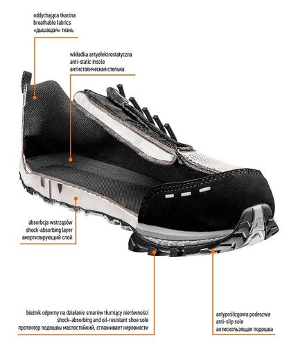 półbuty zawodowe o1, bez metalu, r40 - t n82-731 na Arena.pl