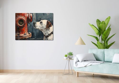 Obraz 100x70cm Kumpel przy Hydrancie na Arena.pl