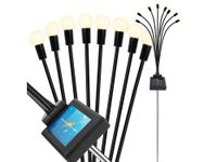 Lampa solarna wbijana kuleczki 8 led ogrodowa dekoracja ciepły biały