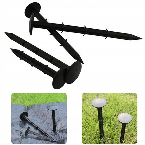 AGROTKANINA 135g 1,6x50m agrowłóknina PREMIUM UV 3% mocna czarna mata+kotwy na Arena.pl