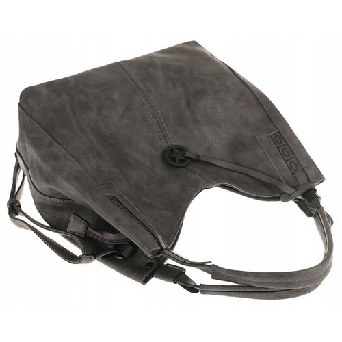 Tommasini Torebka Damska Listonoszka Duża Torba Shopper Worek 2692 Szara na Arena.pl