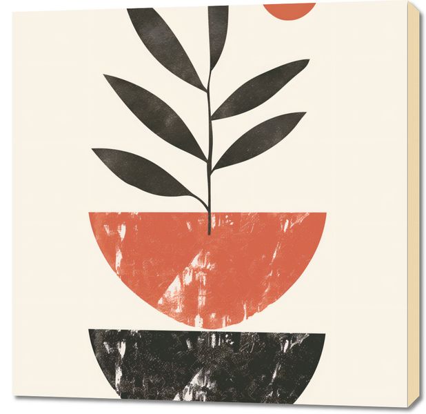 Obraz 90x90cm Roślinna Sztuka zdjęcie 1