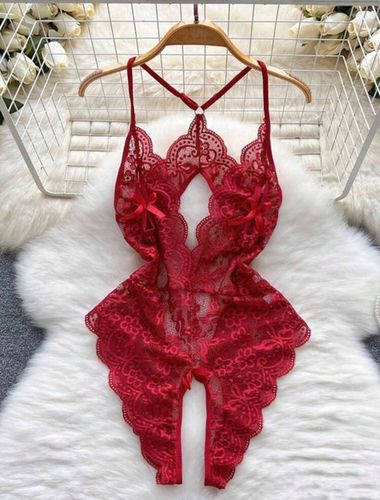 CZERWONE BORDOWE BODY OTWARTY KROK DZIURKĄ SERDUSZKIEM EROTYCZNE 36 38 na Arena.pl