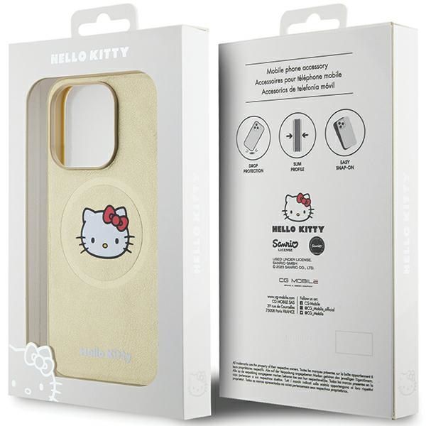 Etui Hello Kitty do iPhone 13, iPhone 13 Pro Max, Złoty, MagSafe zdjęcie 8