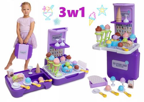 LODZIARNIA CUKIERNIA Zestaw w walizce 3w1 lody sklep kuchnia budka z lodami na Arena.pl