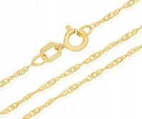 ZŁOTY ŁAŃCUSZEK SINGAPUR 333 42 CM PUDEŁKO