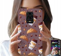 ETUI DO XIAOMI NOTE 9 PRO / 9S - CASE Z KAWĄ ROGALIKAMI I ZIARNAMI W TLE