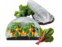 Mini tunel foliowy do ogrodu folia na grzadkę 310x50x40 biała