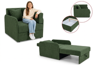 Łóżko dziecięce sofa kanapa zielony welur wygodny wygodna Denis 3B Family