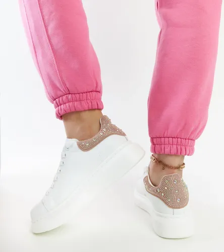 Białe sneakersy na platformie GOE JJ2N4051 39 na Arena.pl