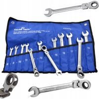 KLUCZE PŁASKO OCZKOWE Z GRZECHOTKĄ ZESTAW 8-19 12EL