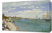 Obraz 60x40cm Regatta at Sainte-Adresse, Monet Vintage