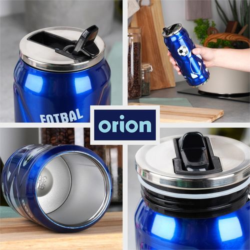 Kubek Termiczny Puszka Termos Bidon na Napoje Ciepłe Zimne Niebieski 0,5L na Arena.pl