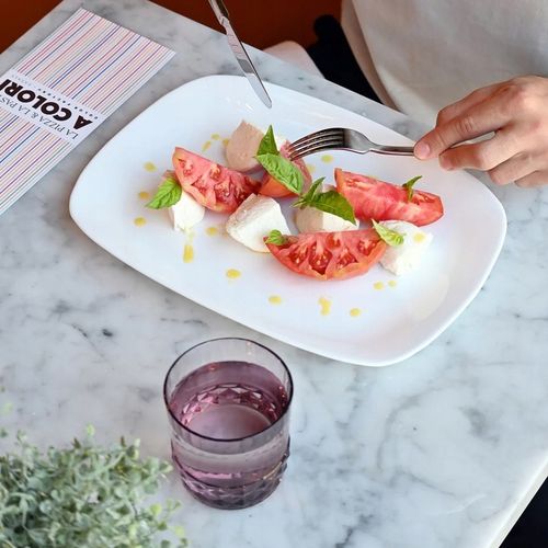 Serwis zestaw obiadowy talerze kwadratowe na 6 osób biały 18 elementów na Arena.pl