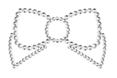 bijoux indiscrets mimi bow silver zestaw ozdobnych nakładek srebrnych