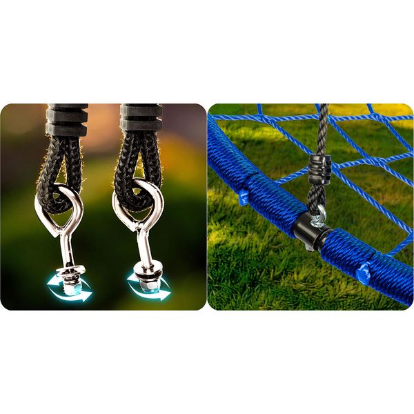 Huśtawka bocianie gniazdo SWINGO 95 cm niebiesko-czerwona zdjęcie 4