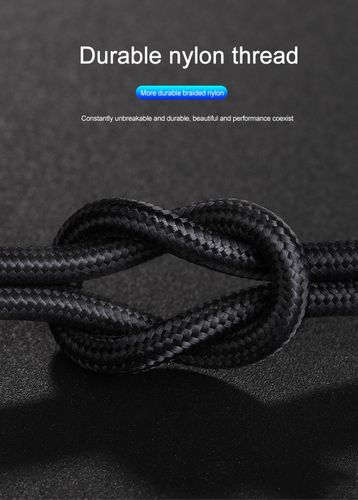 Nylonowy kabel 3w1 micro USB + USB-C + iPhone lightning Hoco na Arena.pl