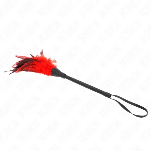 kink feather duster red - laska z czerwonym piorem 36 cm na Arena.pl