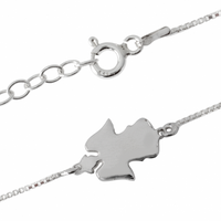 SREBRNA BRANSOLETKA CELEBRYTKA ANIOŁEK PRÓBA SREBRA 925 GRAWER GRATIS